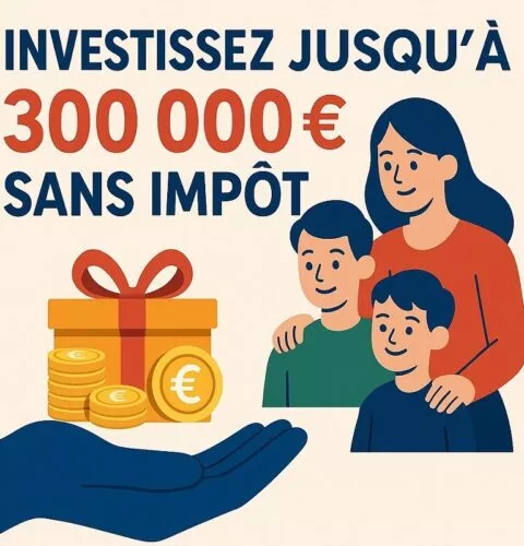 Représentation d'une famille avec un don familial de 300000 euros