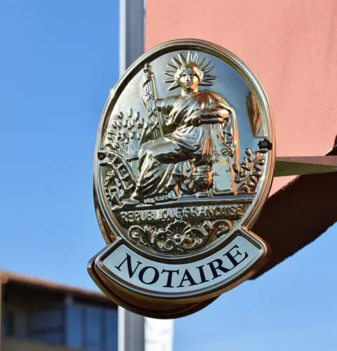 Panneau étude de notaire